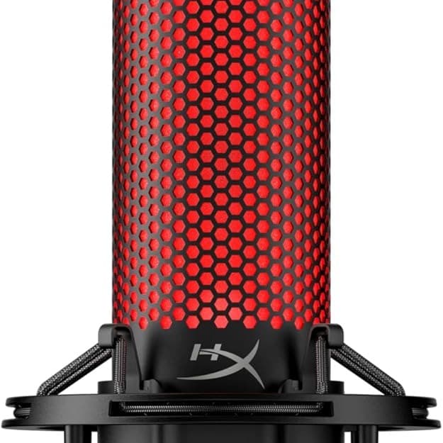 Microfone Condensador USB HyperX QuadCast 2 - Gravação em Alta Resolução para Streaming e Podcasts, com Controles Integrados, Suporte Antichoque Removível, 4 Padrões Polares, Preto (872V1AA)